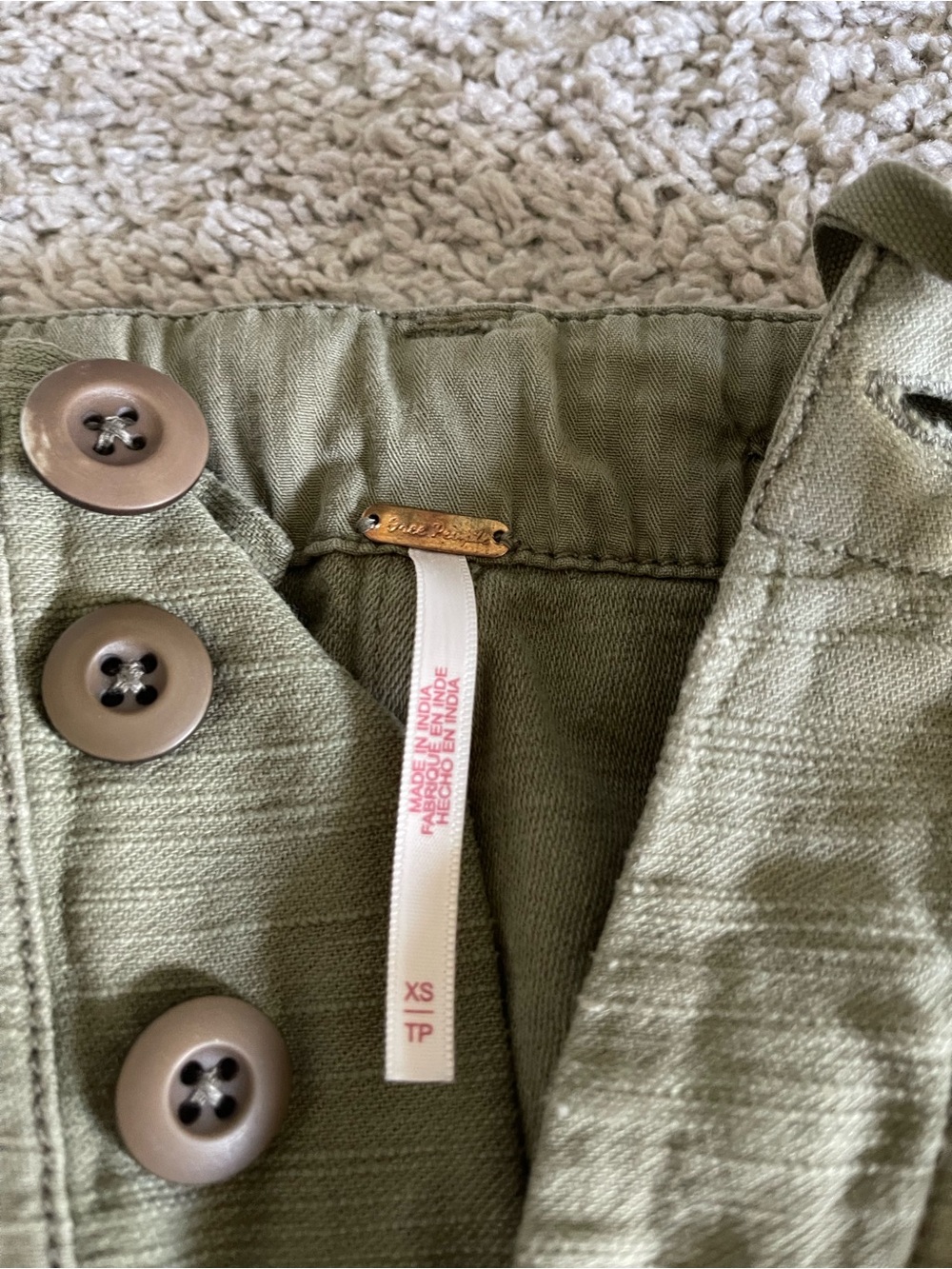 Free People olive green cargo pants